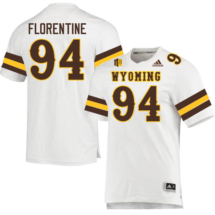 Wyoming Cowboys #94 Ben Florentine College Football Jerseys,Uniforms-White Wyoming Cowboys #94 Ben Florentine College Football Jerseys,Uniforms-White